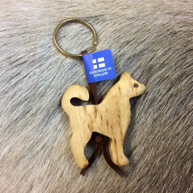 Wood Jewel 324 Schlüsselanhänger Finnenspitz Lederband Holz