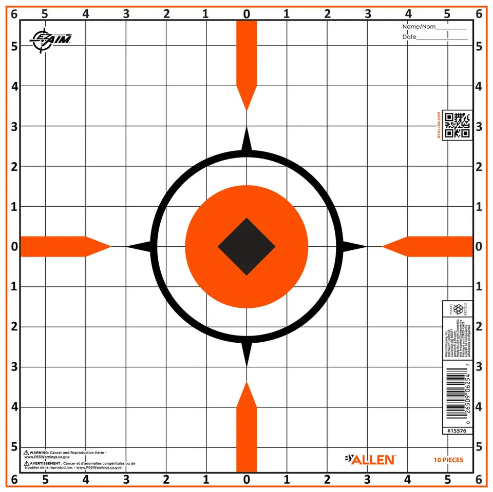 Allen EZ-Aim Zielscheiben Papier 58x89 cm 10er orange