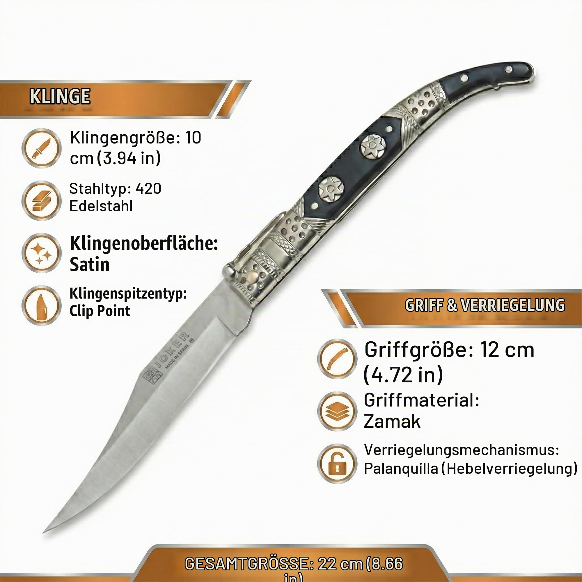 Joker N103A Taschenmesser Zamak 10 cm Klinge