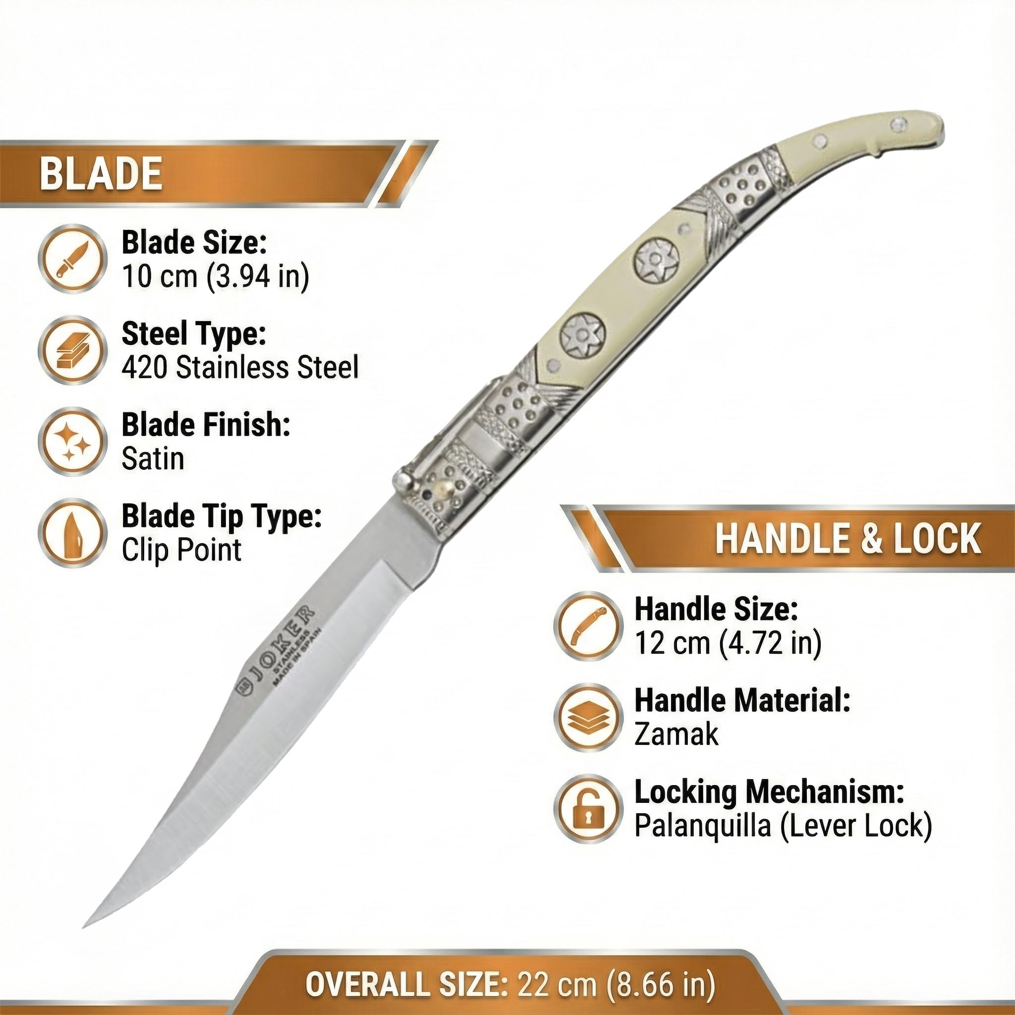 Joker N103B Taschenmesser Zamak 10 cm Klinge