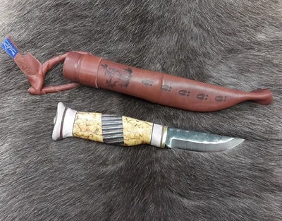 Wood Jewel Kauko Zebra Messer 8 cm Rentierhorn