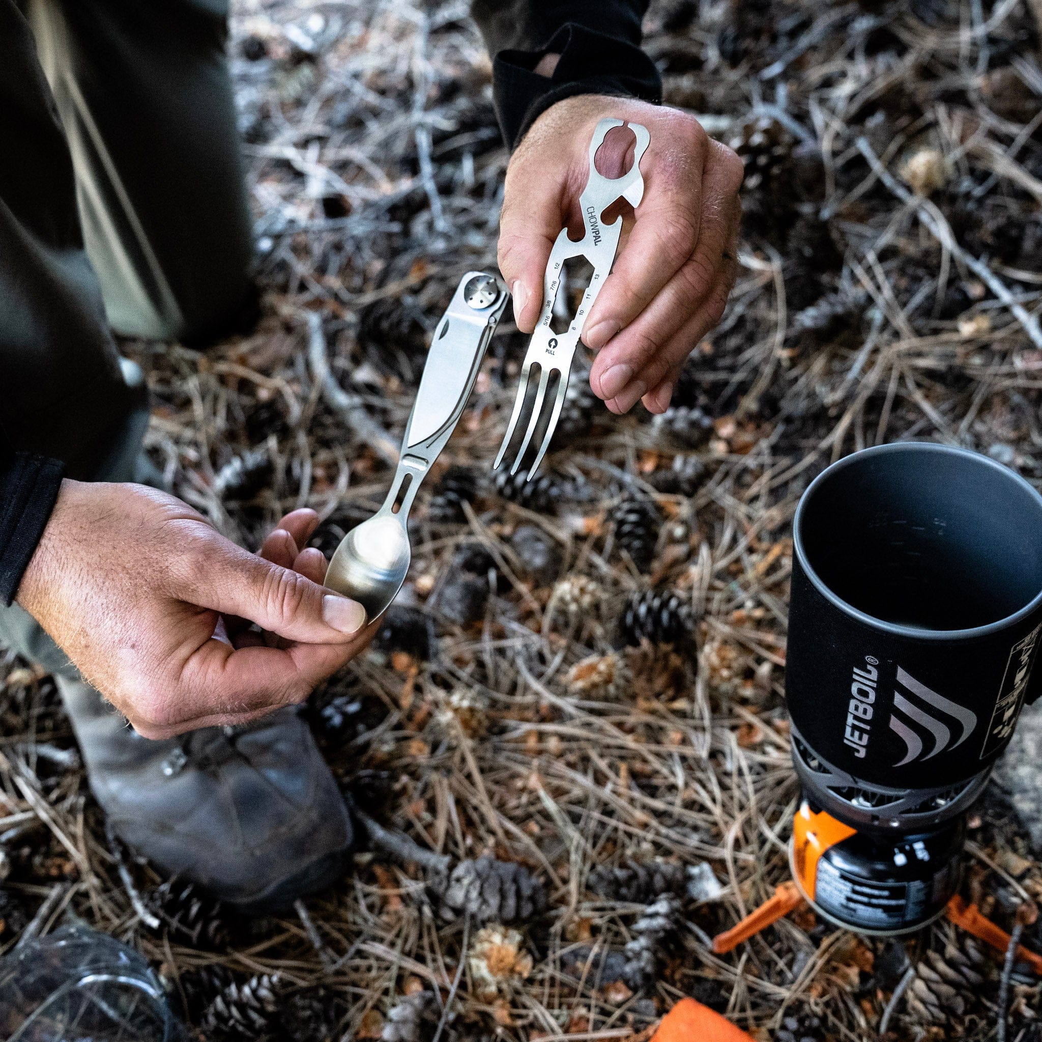 Outdoor Edge ChowPal Camp Besteck Klappbar Edelstahl