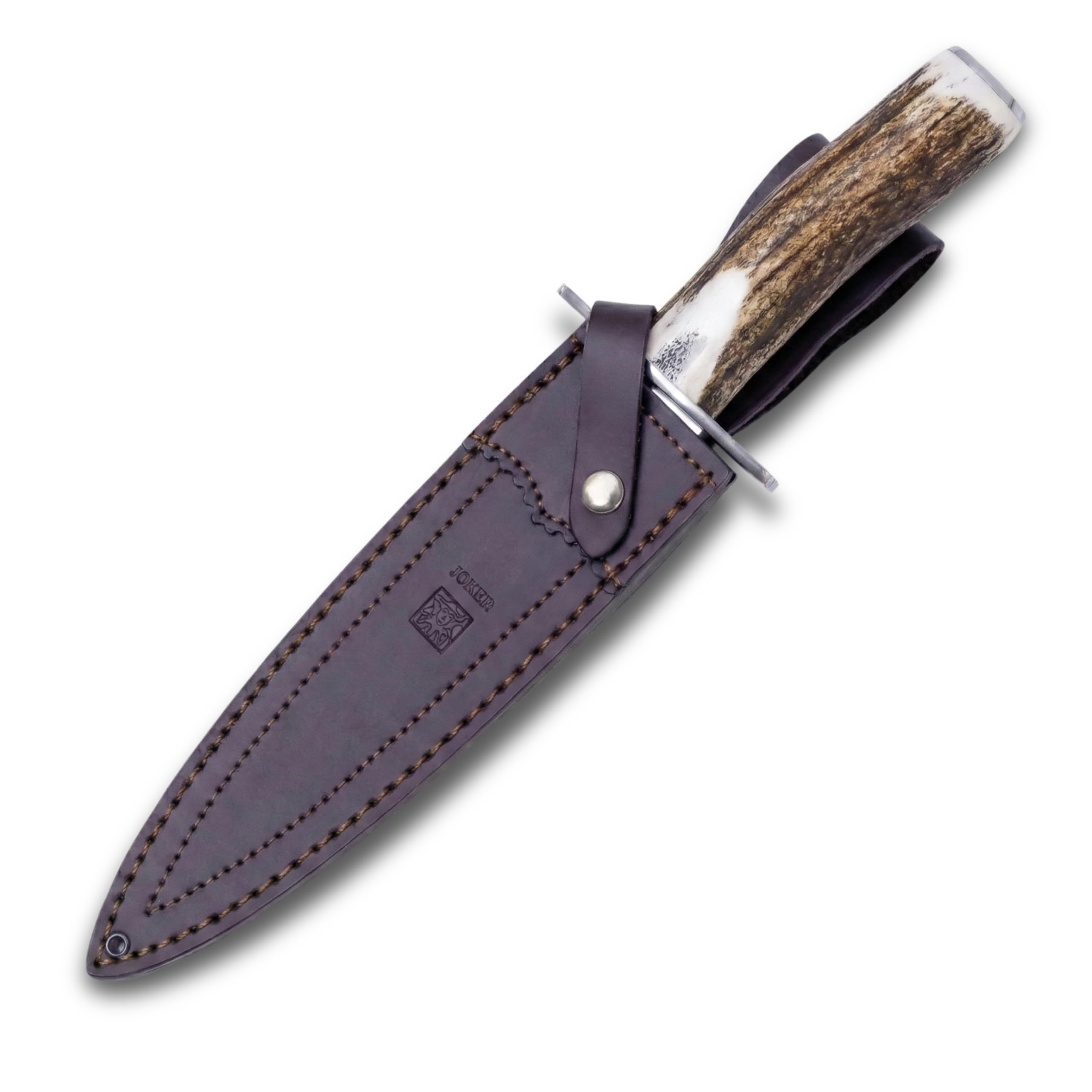 Joker Colmillo CC108 Jagdmesser Hirschhorn Lederscheide
