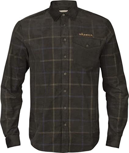 Härkila Kaldfjord Corduroy Check Hemd Shadow Brown L