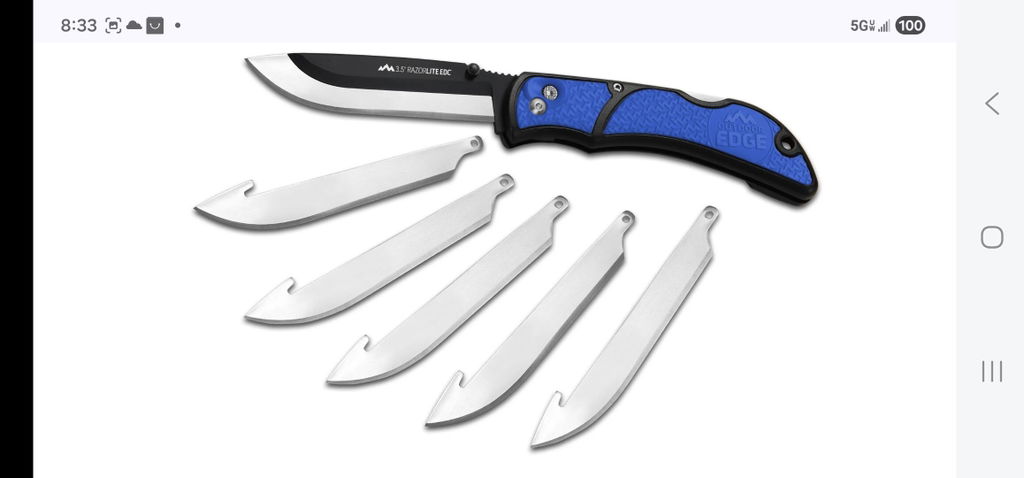 Outdoor Edge RazorEDC Lite Klappmesser 3,5 Zoll Wechselklinge