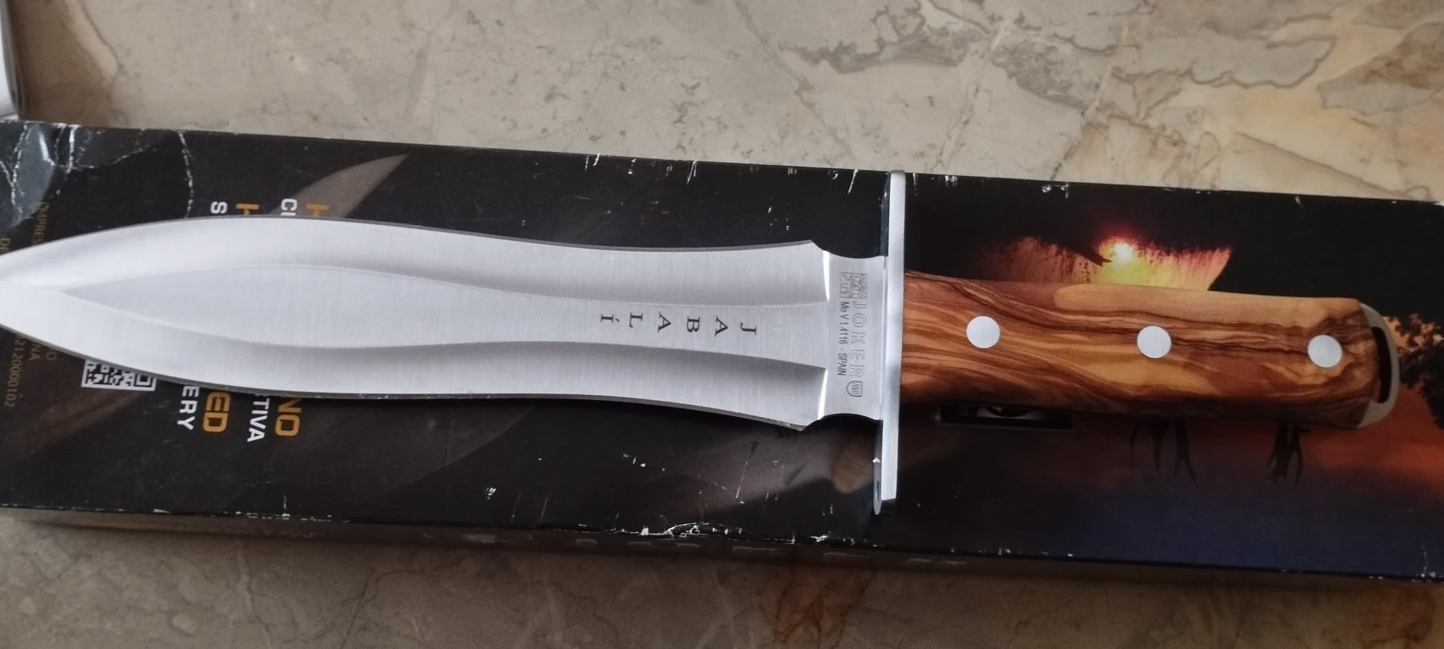 Joker Jabalí CO110 Jagdmesser Olivenholz 25 cm MOVA