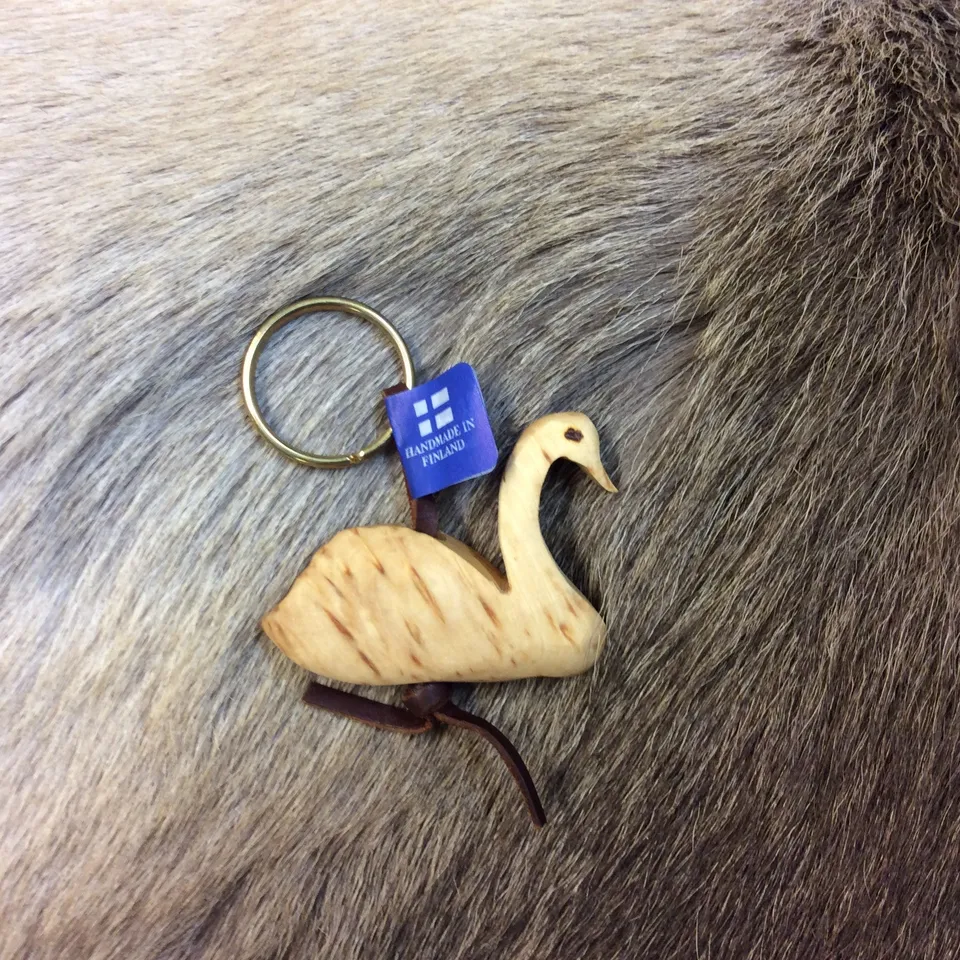 Wood Jewel 330 Schlüsselanhänger Schwan Maserbirke