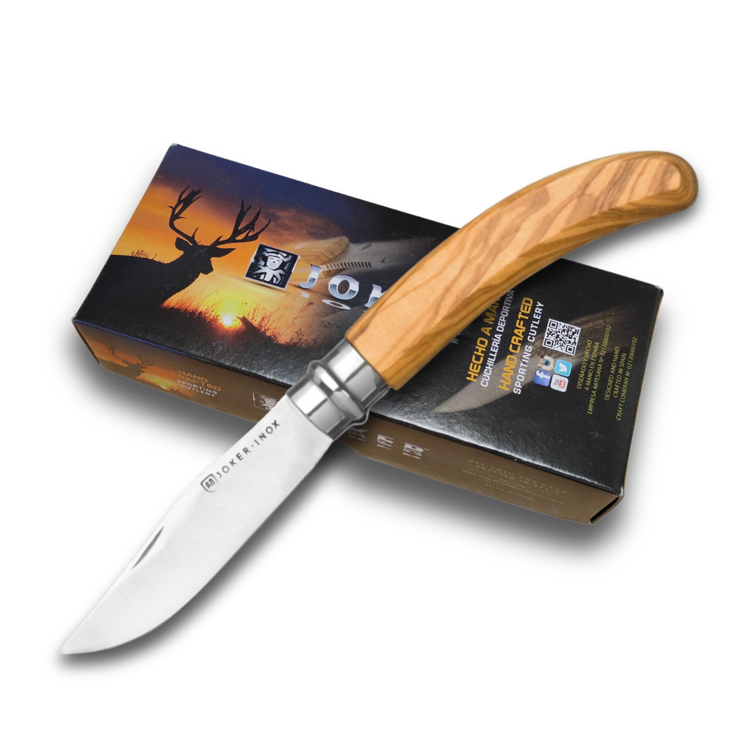Joker NO21 Taschenmesser Olivenholz 7,5 cm Drehzwinge