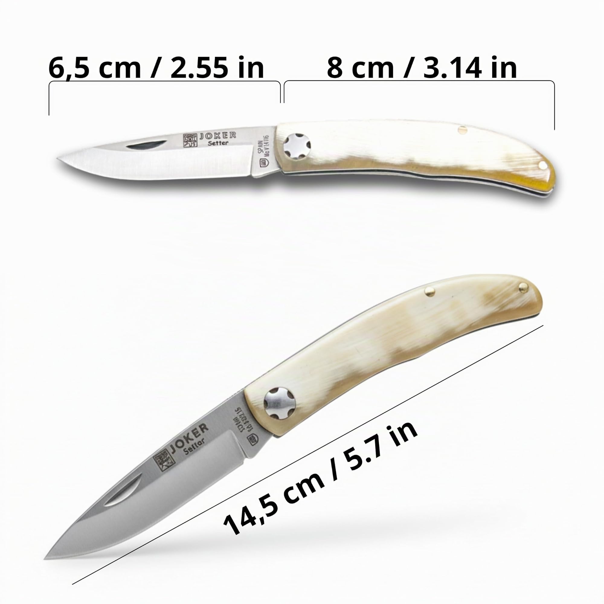 Joker Setter NA112 Taschenmesser Stierhorn 6,5 cm
