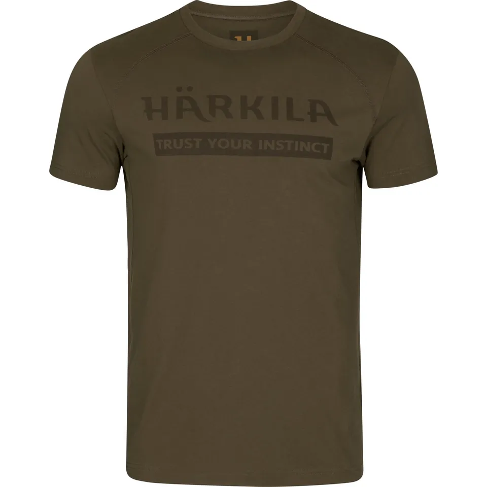 Härkila Logo S/S T-Shirt Willow Green mit Print