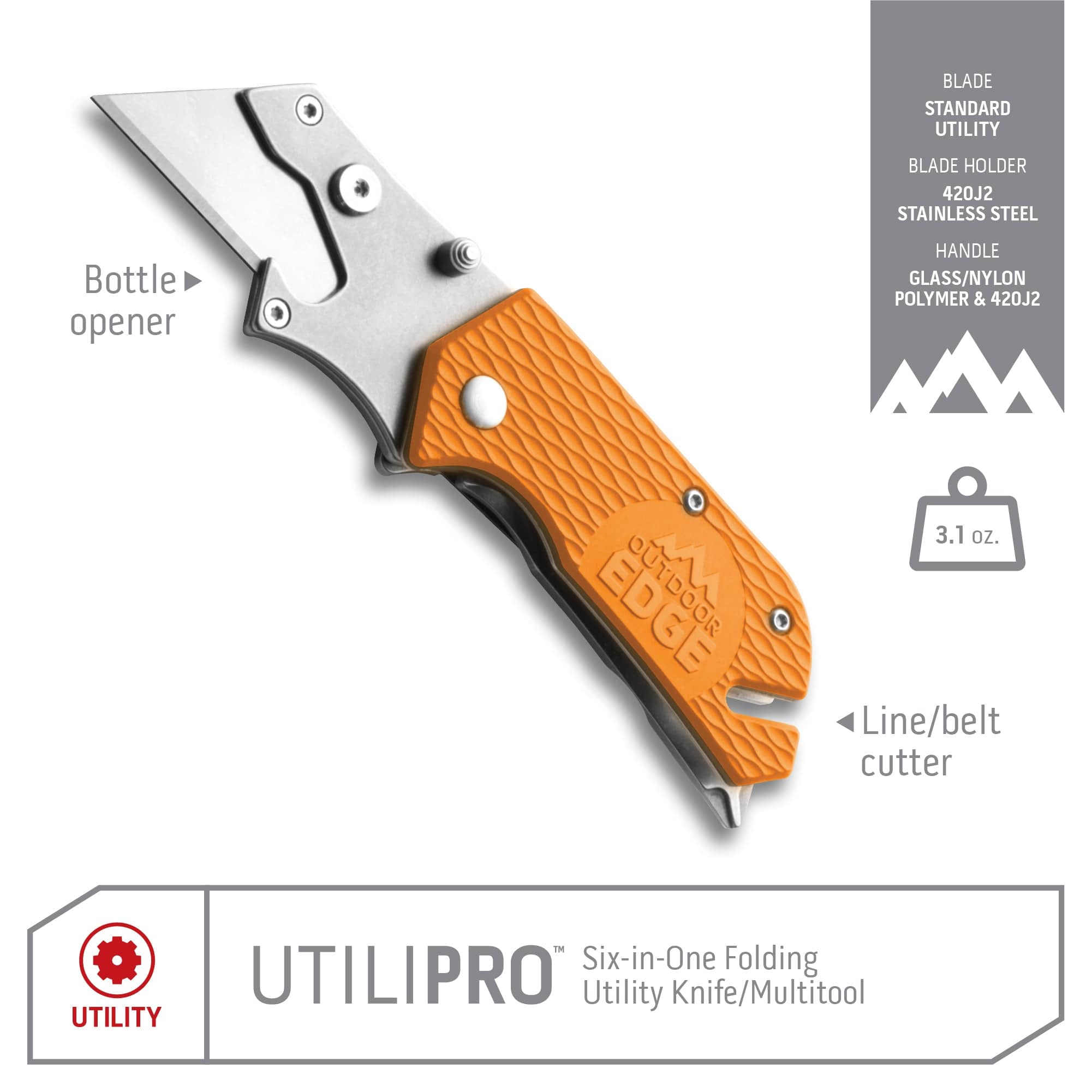 Outdoor Edge UtiliPro Klappmesser Orange Multi