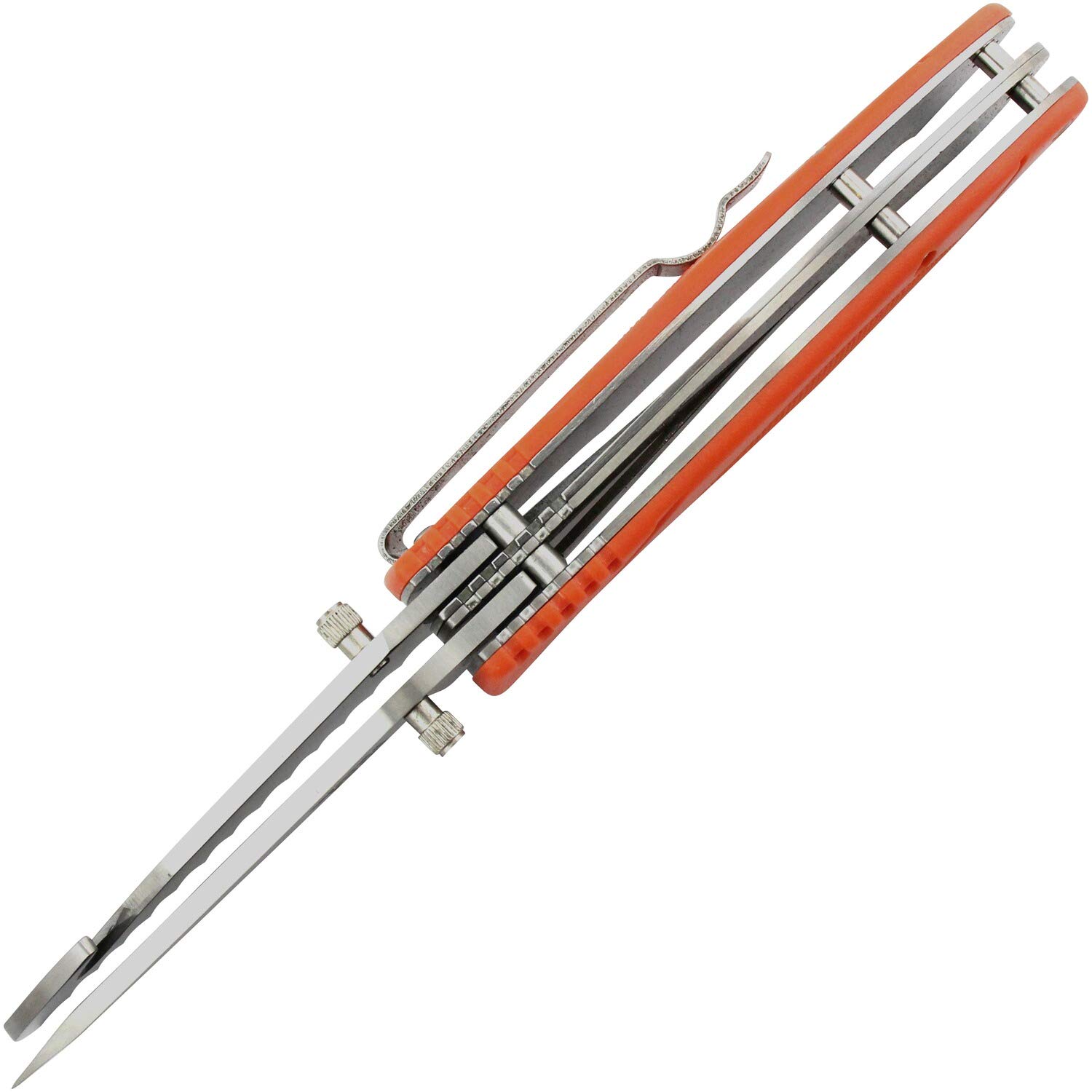 Wald & Forst Einhand Jagdmesser Orange 8 cm Säge