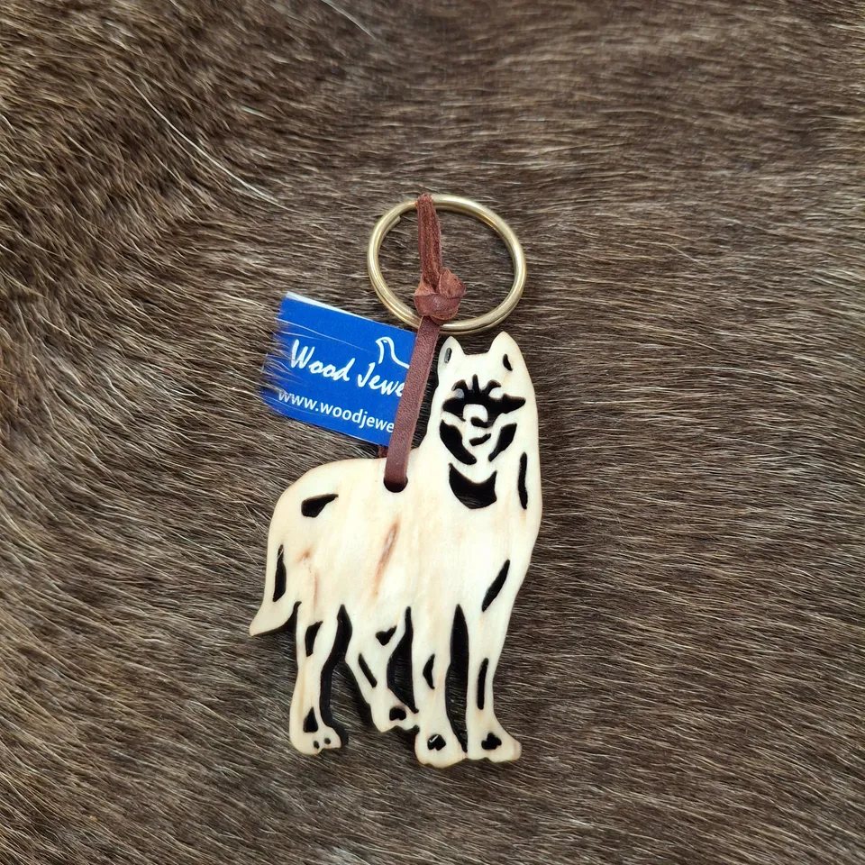 Wood Jewel 383L Husky Schlüsselanhänger Maserbirke