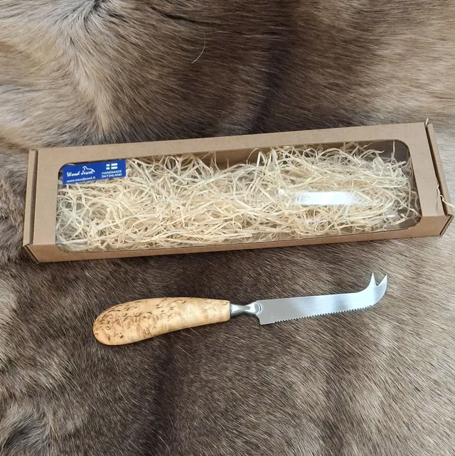 Wood Jewel 41 Käsemesser Maserbirke Geschenkbox