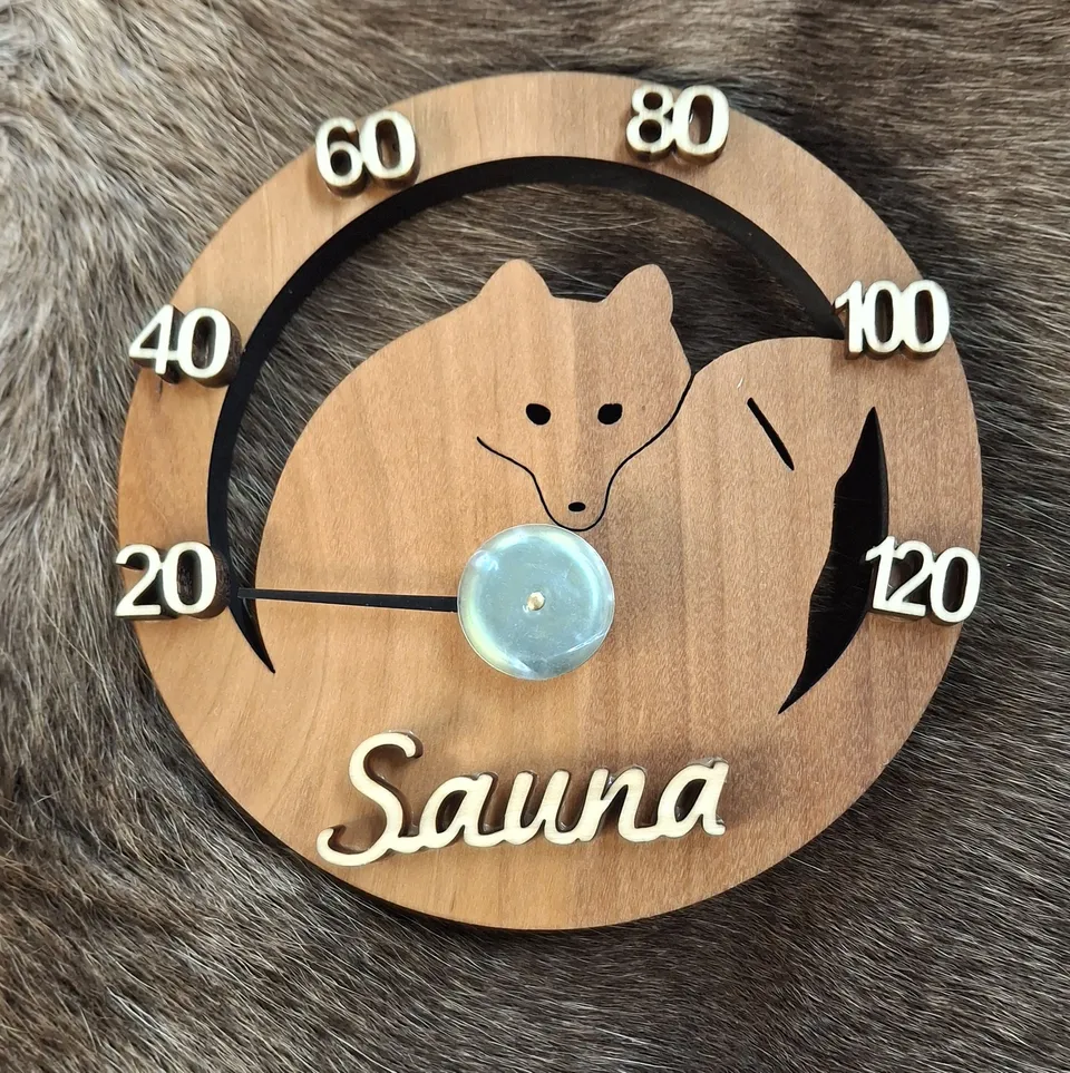 Wood Jewel L3124 Saunathermometer Fuchs Holz