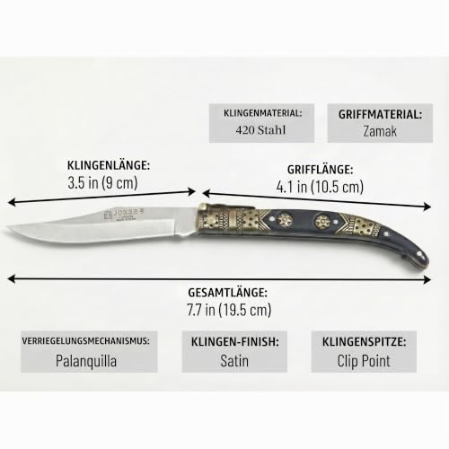 Joker N102C Taschenmesser 7,5 cm Zamak-Griff verziert
