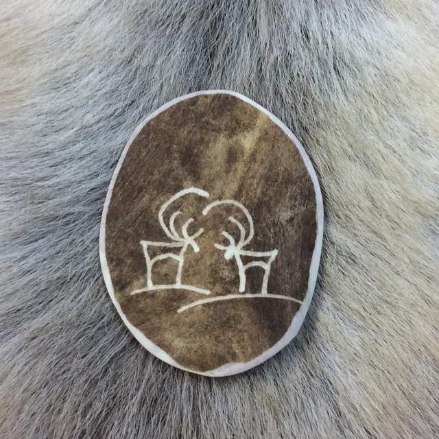 Wood Jewel Magnet Rentiergeweih braun Rentier