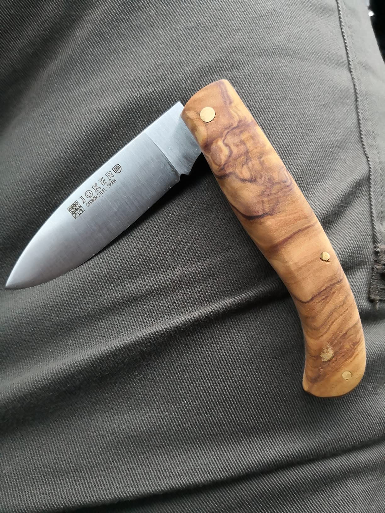 Joker NO75 Taschenmesser Olivenholz Carbon 8 cm