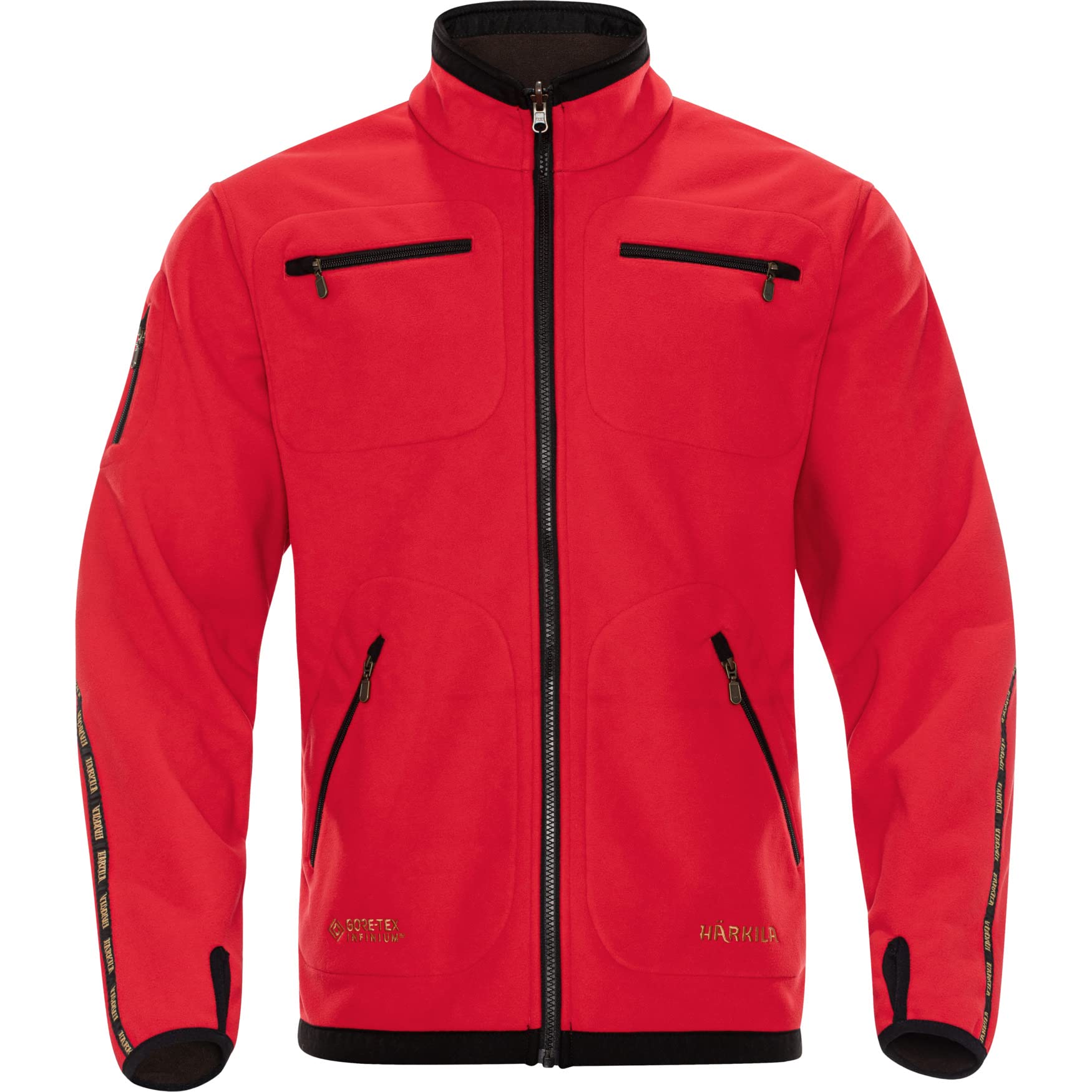 Härkila Kamko Fleecejacke Herren Brown/Red winddicht