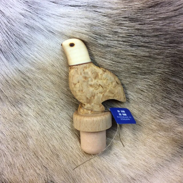 Wood Jewel Willow Grouse Flaschenverschluss Maserbirke Silikon