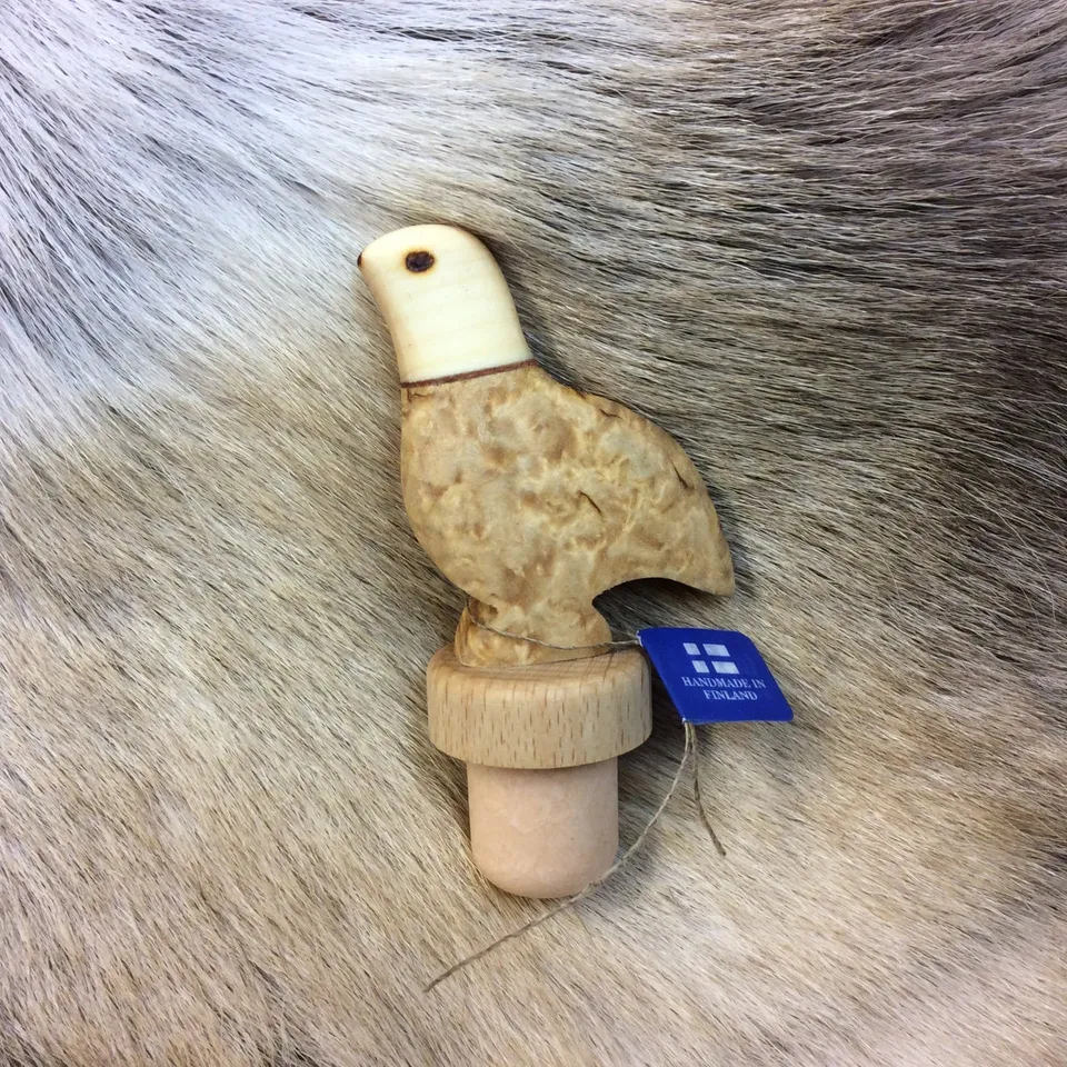 Wood Jewel Willow Grouse Flaschenverschluss Maserbirke Silikon
