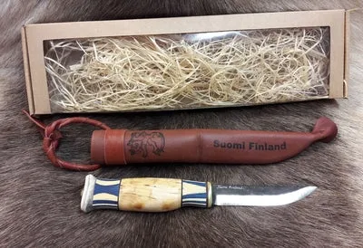 Wood Jewel 23LION9 Puukko Messer Löwe 9 cm