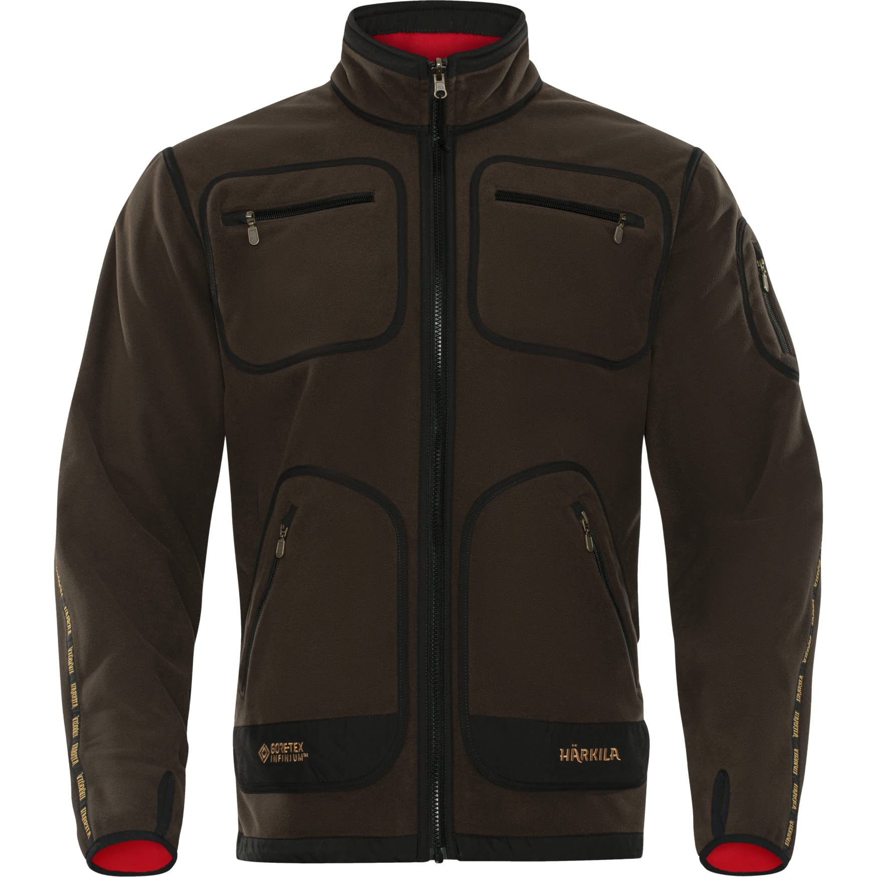 Härkila Kamko Fleecejacke Herren Green/Bordeaux Wende