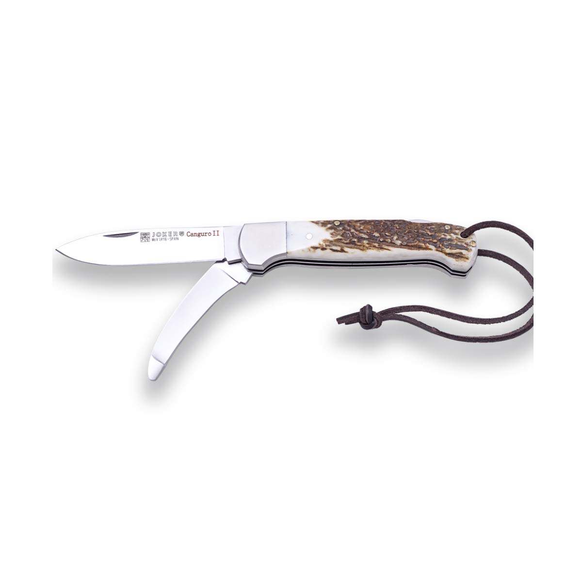 Joker Canguro II Klappmesser Hirschhorn 8,5 cm MOVA