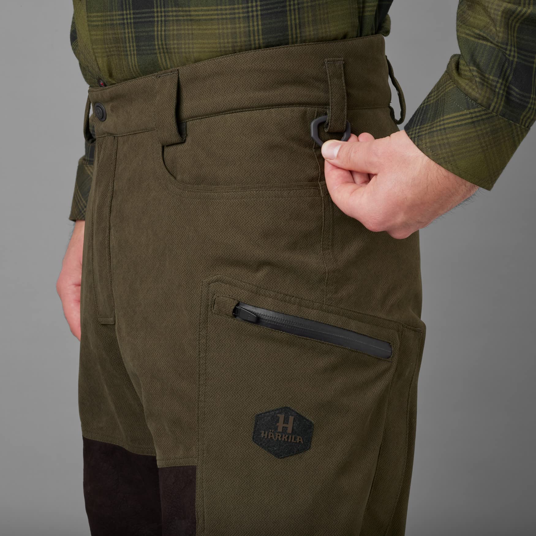 Härkila Driven Hunt HWS Hose 48 Willow Green Leder