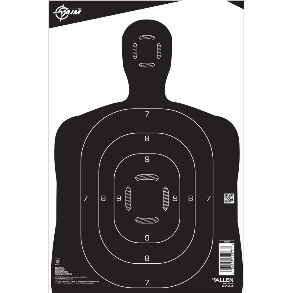 Allen EZ Aim Silhouette Schießscheiben 25er 30x45 cm Kontrast