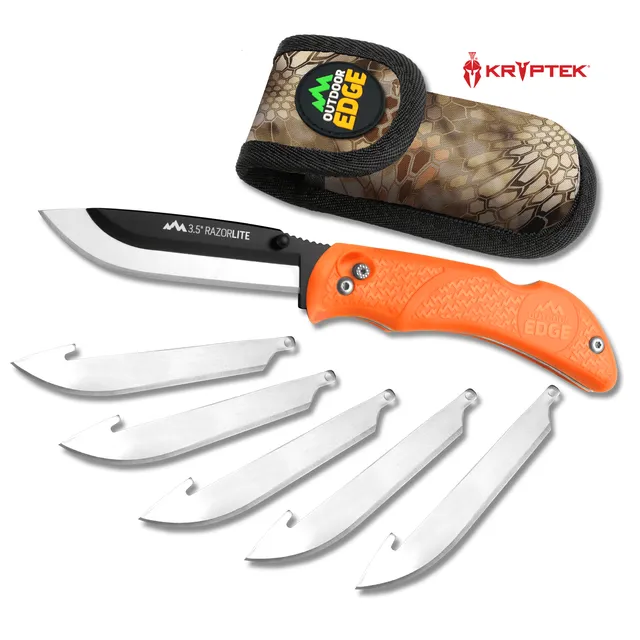 Outdoor Edge RazorPro L Klappmesser Blaze Orange 3,5 Zoll rostfrei