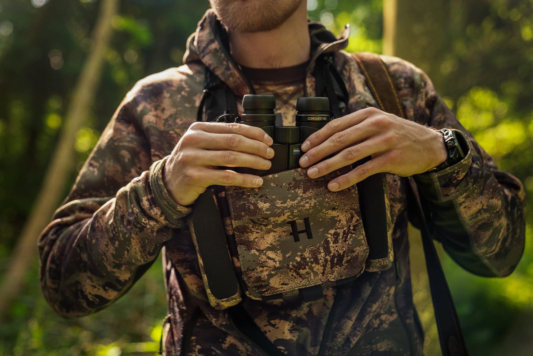 Härkila Deer Stalker Camo Fernglashalter grün