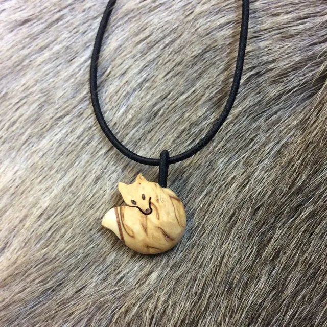 Wood Jewel Fox Halskette Gummiband Fuchs