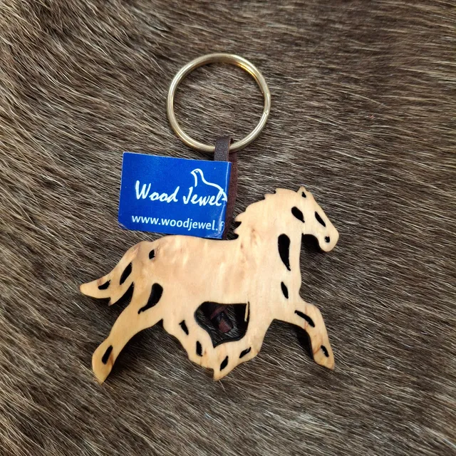 Wood Jewel Hevonen 339 Schlüsselanhänger Maserbirke
