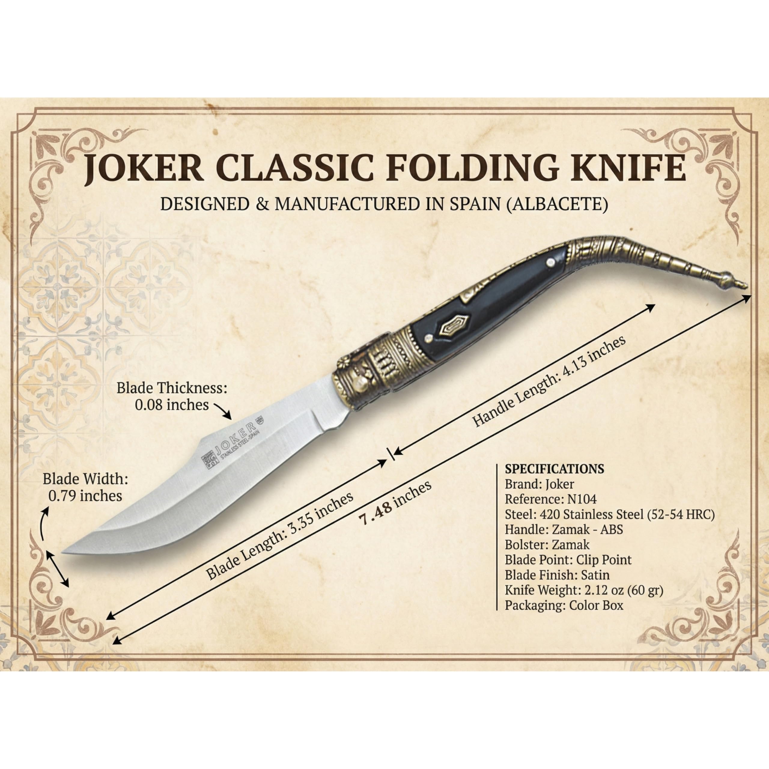 Joker N104C Taschenmesser Zamak 8,5 cm