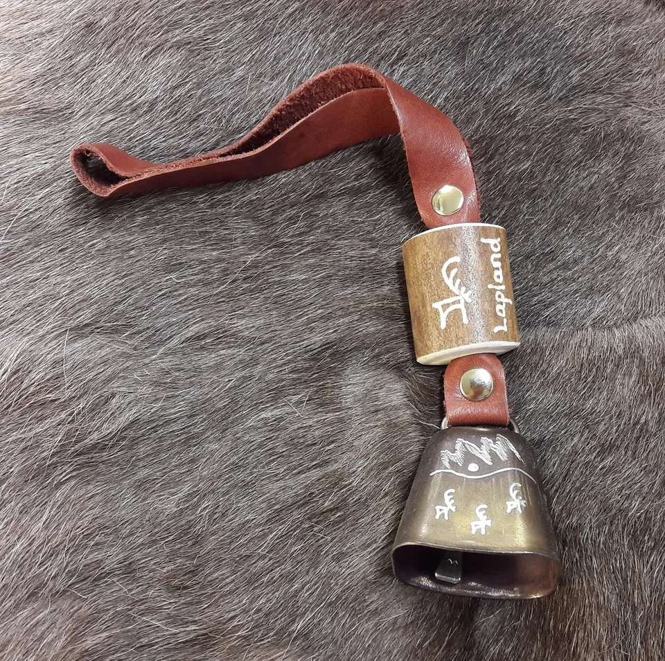 Wood Jewel KILI2 Schelle langes Lederband graviert