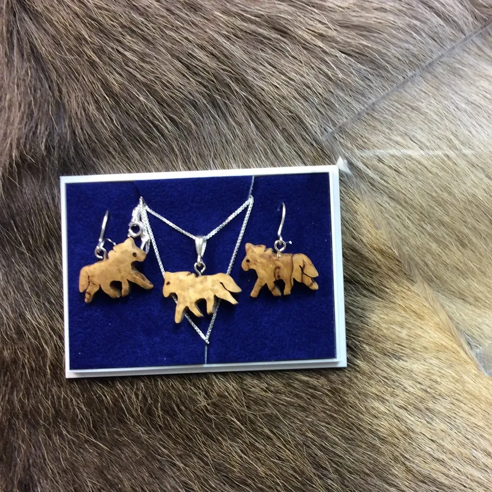 Wood Jewel 231S Schmuckset Pferd Maserbirke