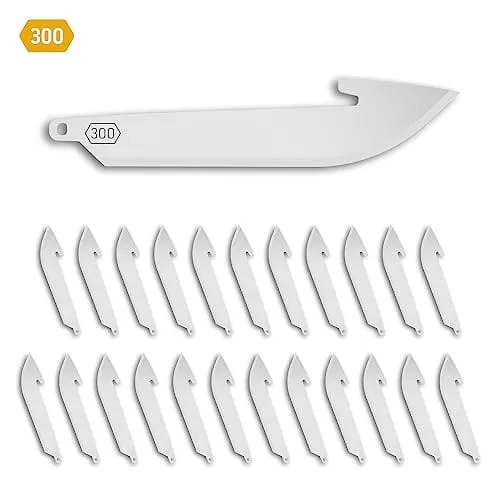 Outdoor Edge 300 Ersatzklingen Drop-Point 3" 24er-Pack scharf
