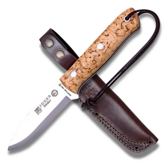 Joker Nórdico CL115 Gürtelmesser Birke 10 cm Sandvik
