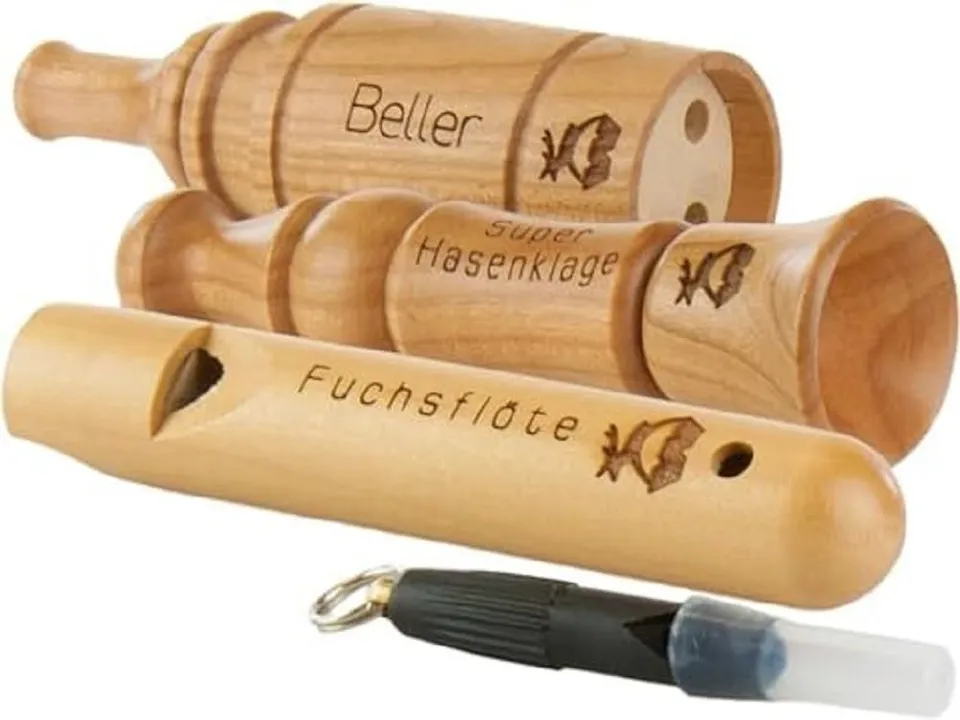 Weisskirchen Fuchsreiz- und Ranzzeitset Lockpfeifen-Set Braun 4-teilig