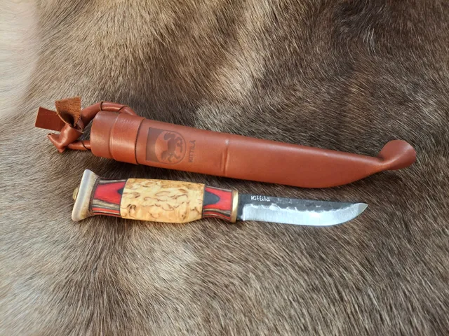 Wood Jewel Kittiläpuukko Messer 9,5 cm Maserbirke