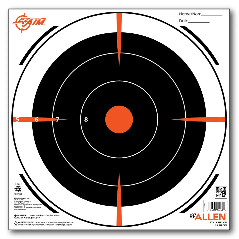 Allen EZ Aim Bullseye Zielscheibe 20 cm 26er-Pack