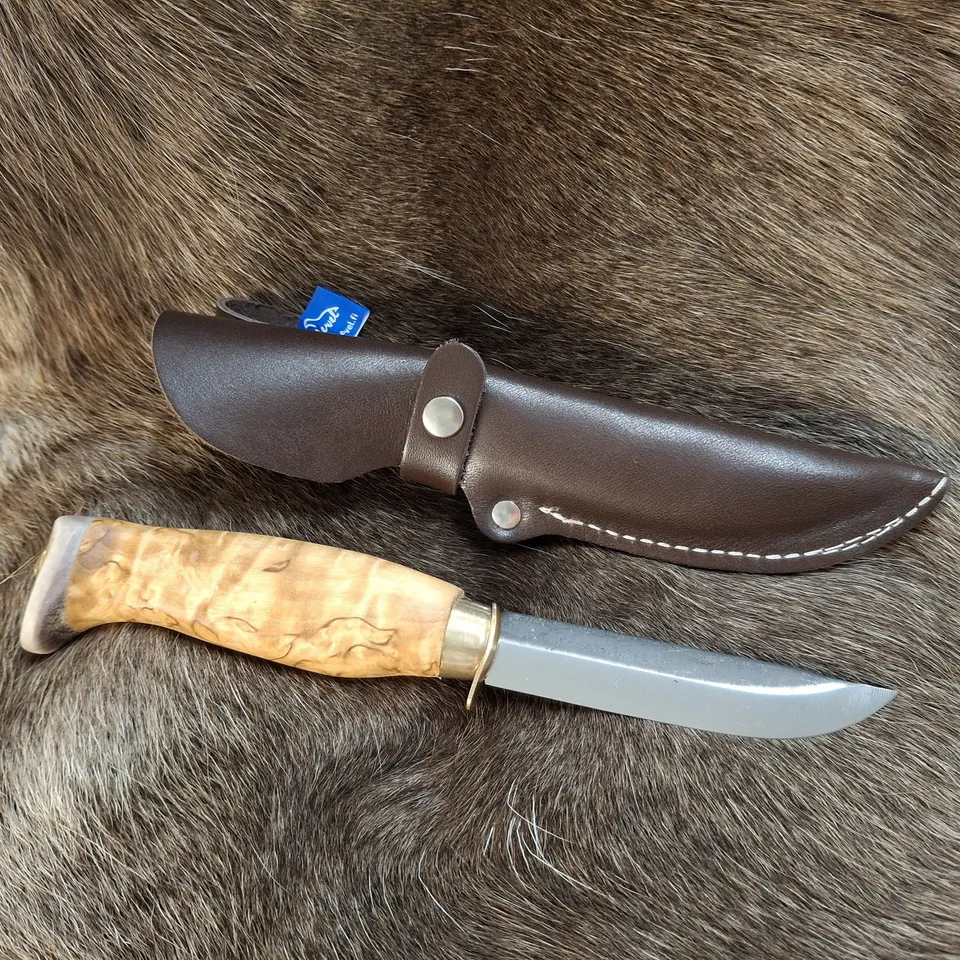 Wood Jewel Partiopuukko Pfadfindermesser 8,5 cm Horngriff Fingerschutz