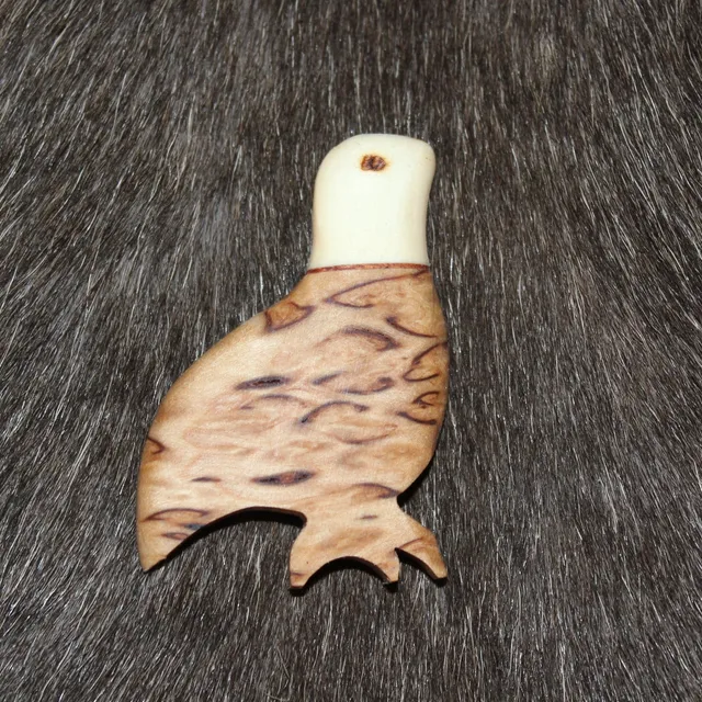 Wood Jewel Magnet Moorschneehuhn Birke Kühlschrank