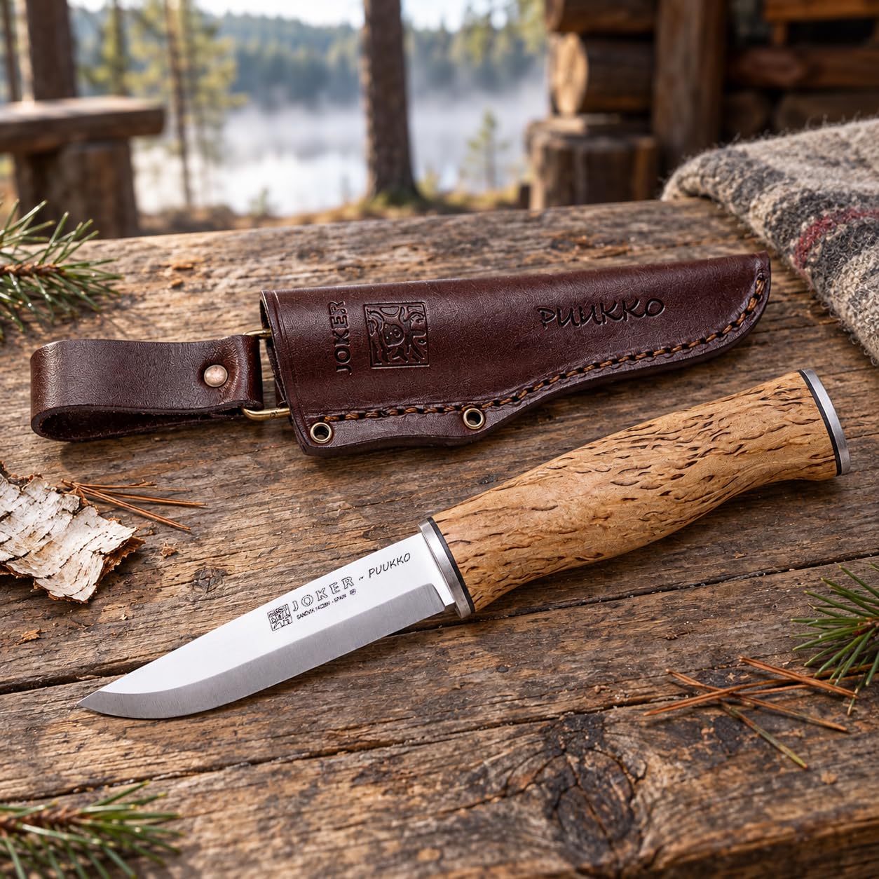 Joker Puukko CL127 Jagdmesser Birke 10 cm