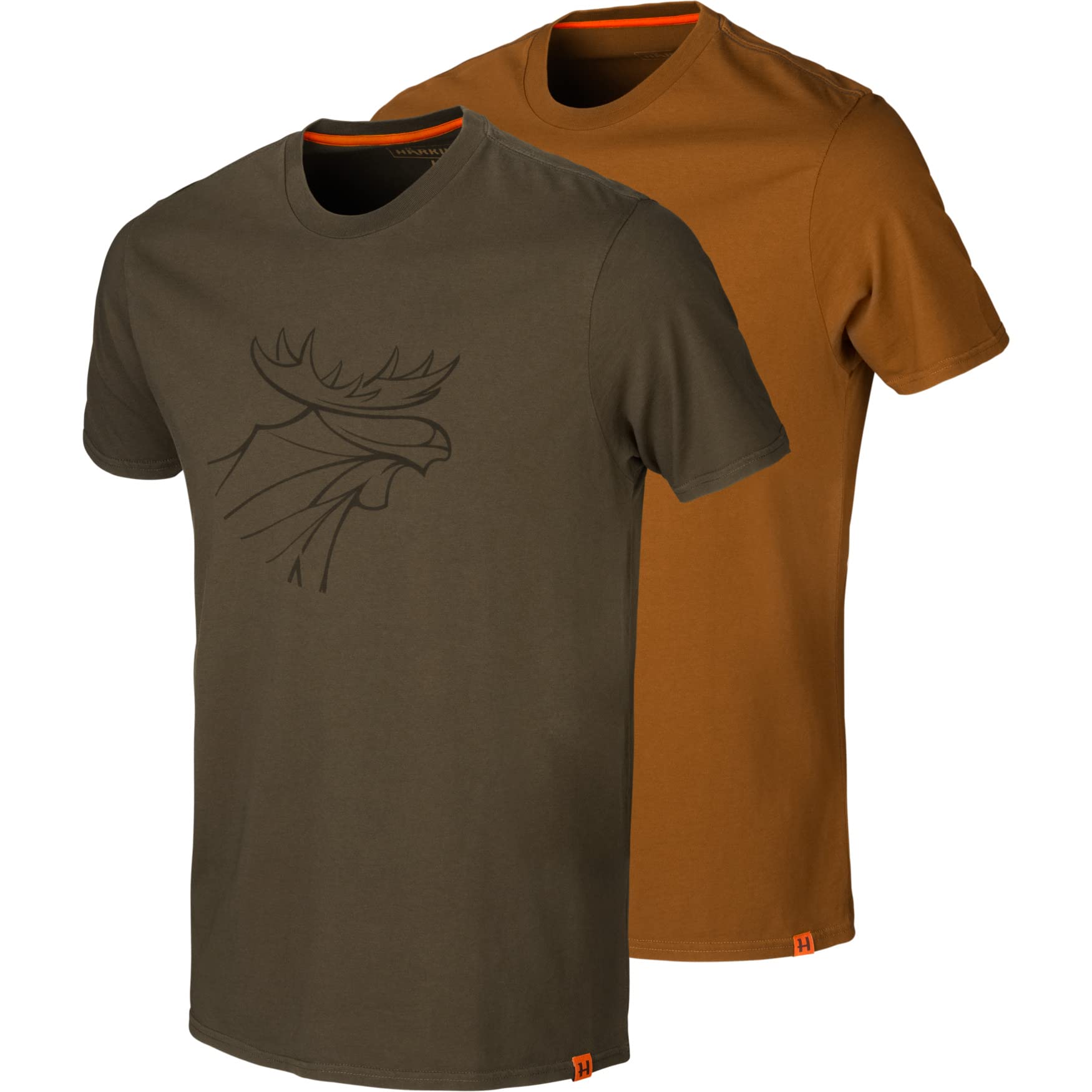 Härkila Graphic T-Shirt 2er Pack Willow Green Baumwolle