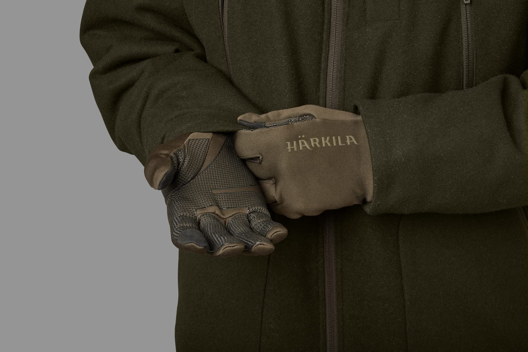 Härkila Power Stretch Handschuhe Willow Green griffsicher
