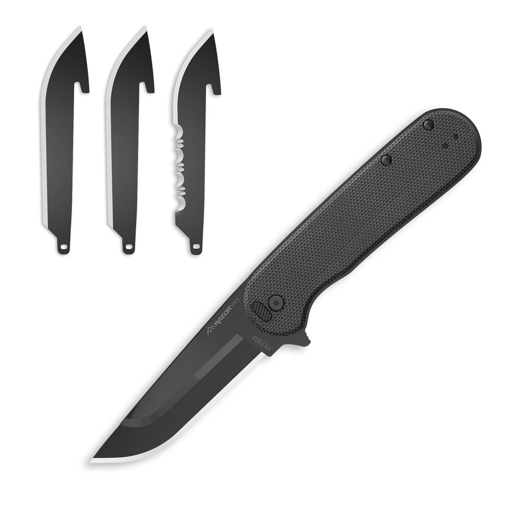 Outdoor Edge Razor VX 3 Klappmesser Schwarz Wechselklinge