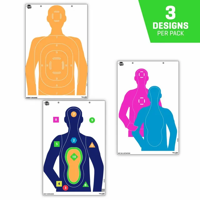 Allen EZ Aim Fun Tough Crowd Papierscheiben 3er bunt