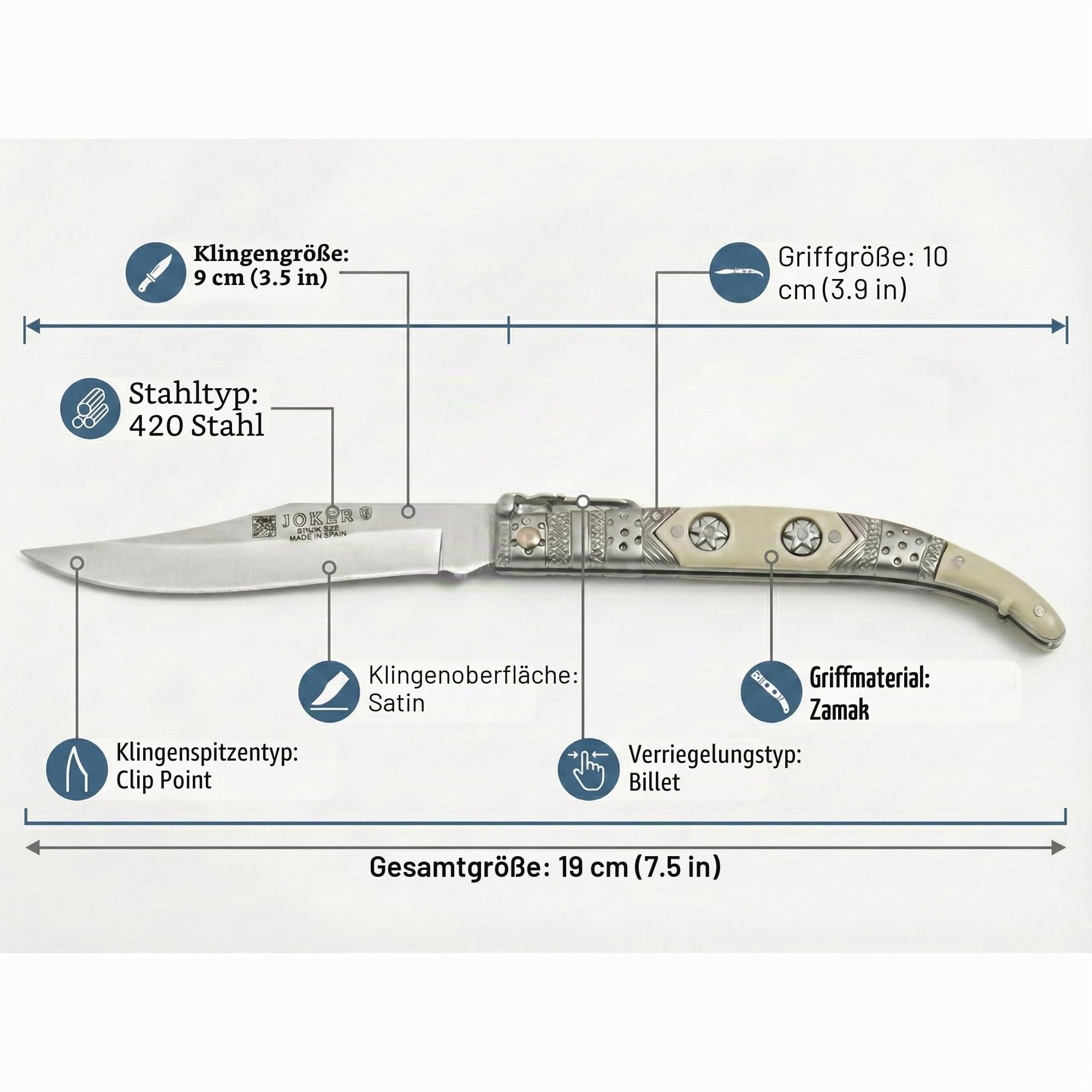 Joker N102B Taschenmesser ABS 9cm Zamak